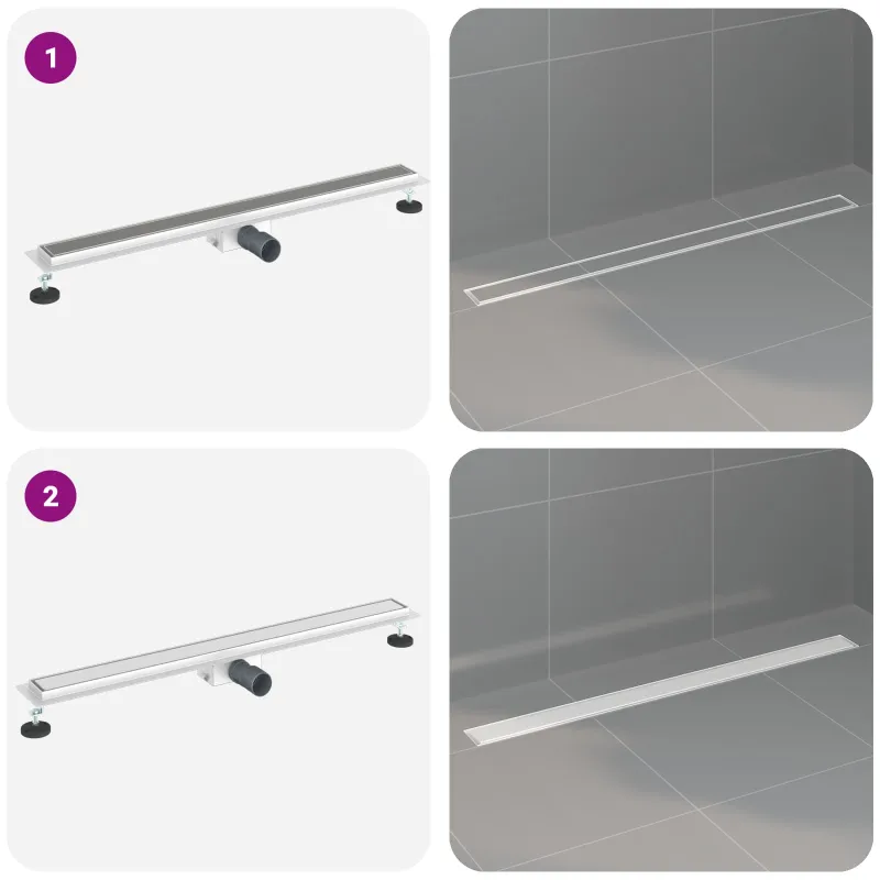 2 viename dušo nutekėjimas Sidabro 100 cm