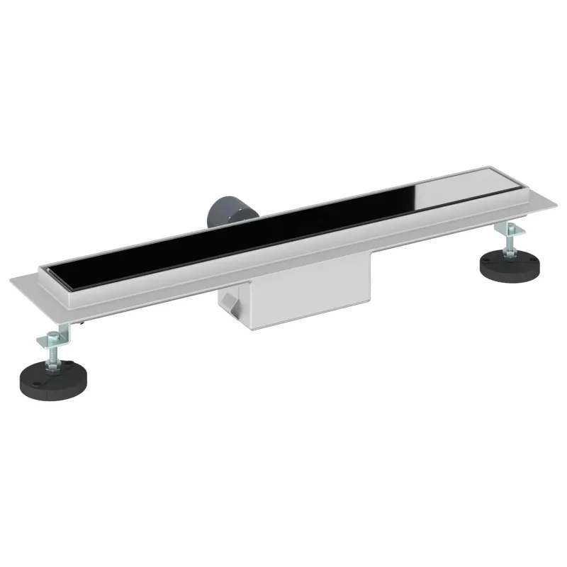 Dušo nutekėjimas su stiklo dangteliu Juoda 60 cm