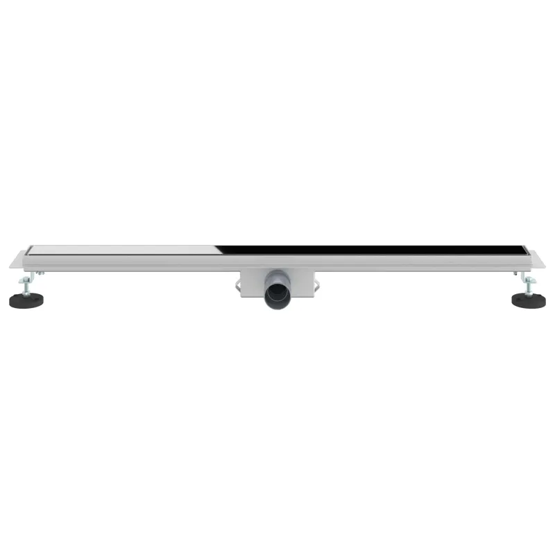 Dušo nutekėjimas su stiklo dangteliu Juoda 90 cm