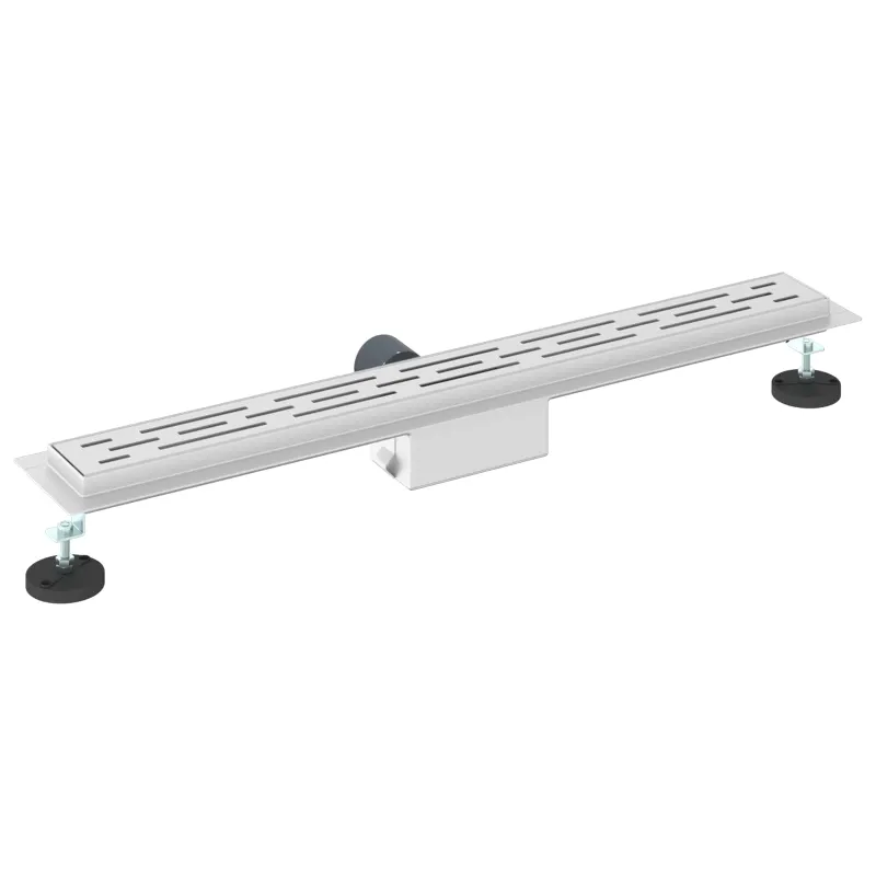 Dušo nutekėjimas su linijiniu dizainu Sidabro 80 cm