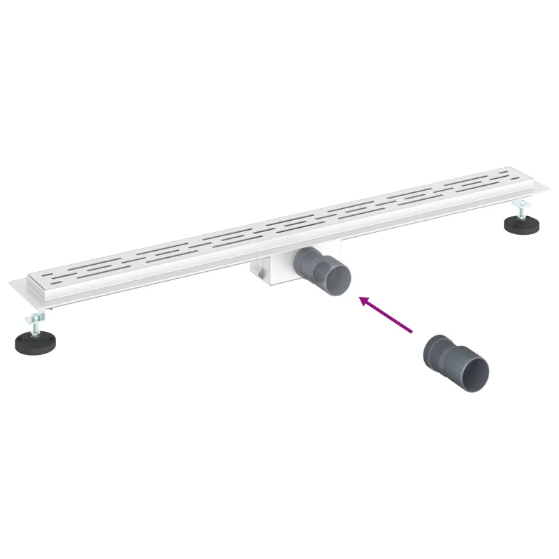 Dušo nutekėjimas su linijiniu dizainu Sidabro 100 cm