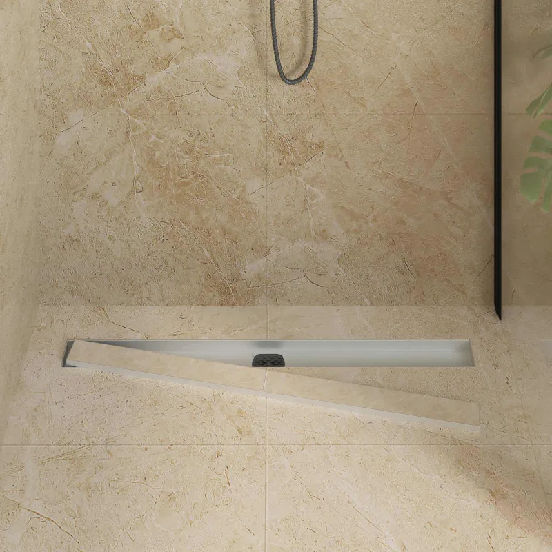 Dušo nuotekų 2-in-1 su 360° sifonu Sidabro 90 cm