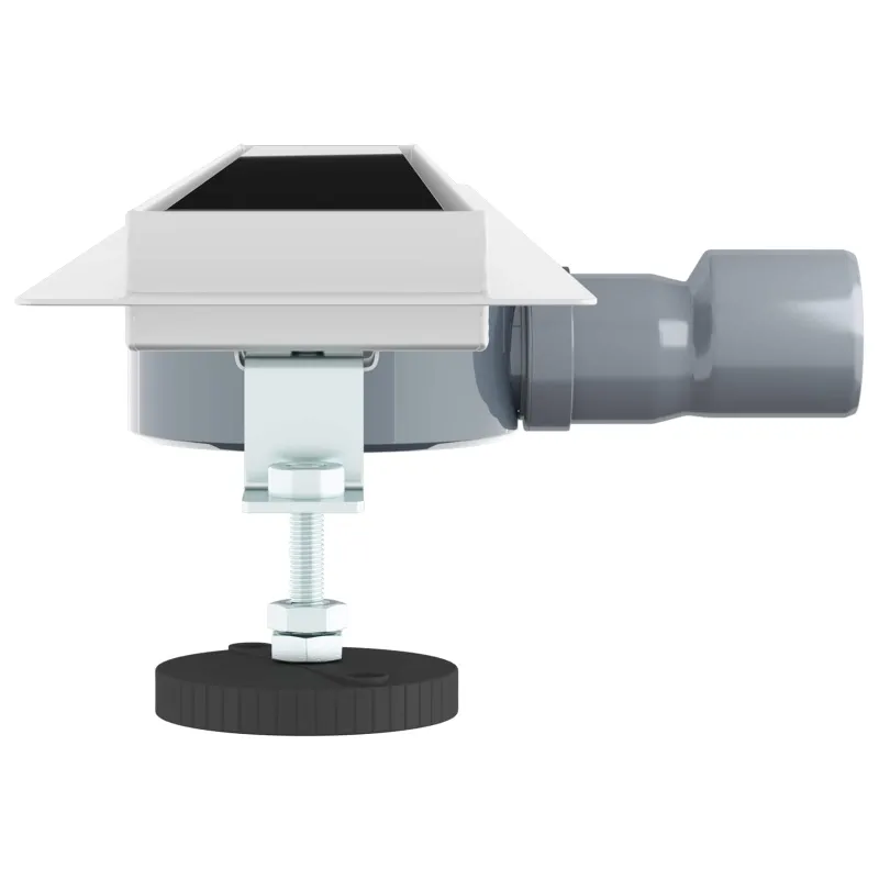 Dušo nuotekų stiklinis dangtelis su 360° sifonu Juoda 80 cm