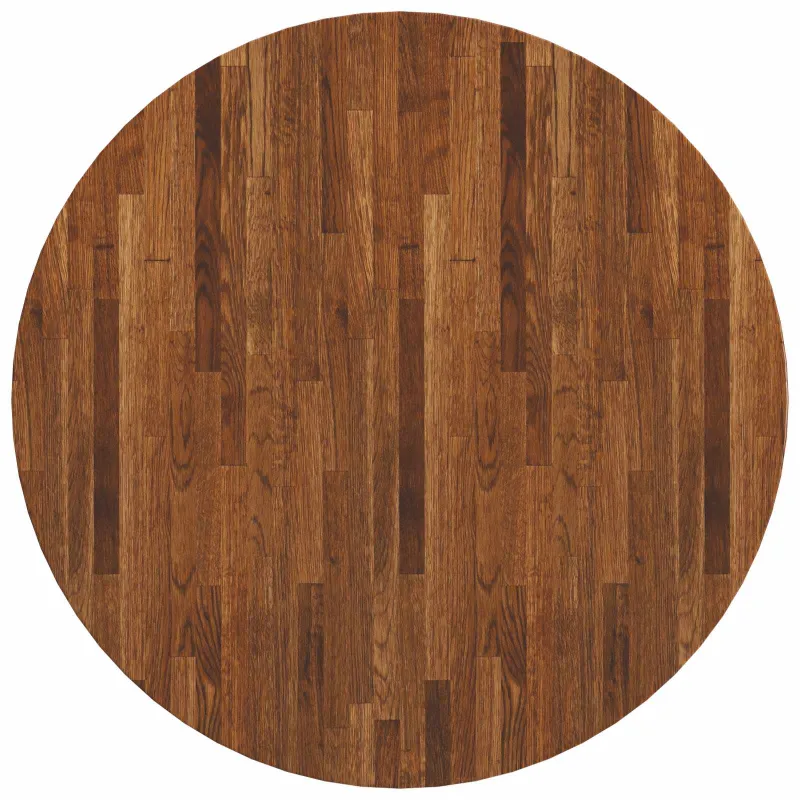 Stalo viršus Šviesiai rudas Ø 80 x 4 cm Kietas ąžuolo medis