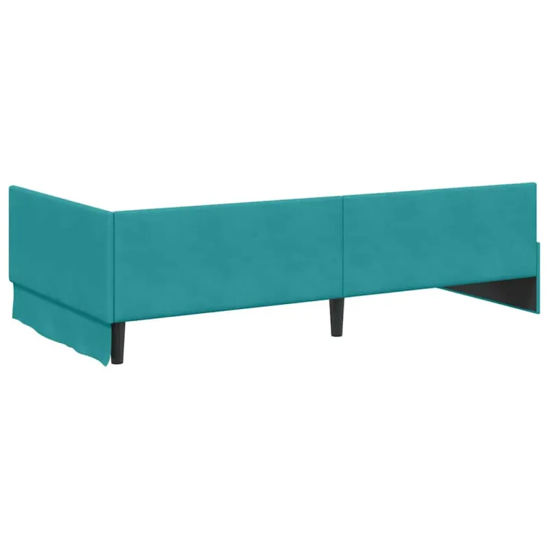 Kampinė lovos konstrukcija Turkio 100 cm x 200 cm Aksomas