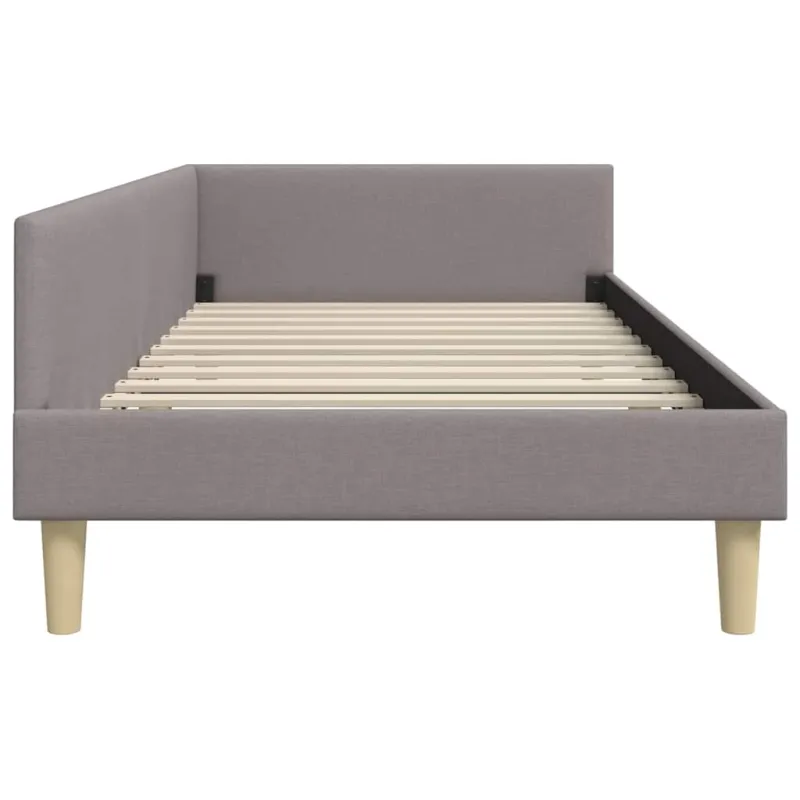 Kampinė lovos konstrukcija Taupe 100 x 200 cm audinys