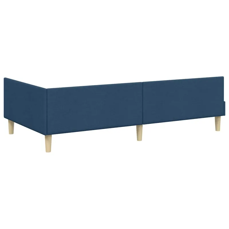 Kampinė lovos konstrukcija Mėlyna 100 x 200 cm audinys