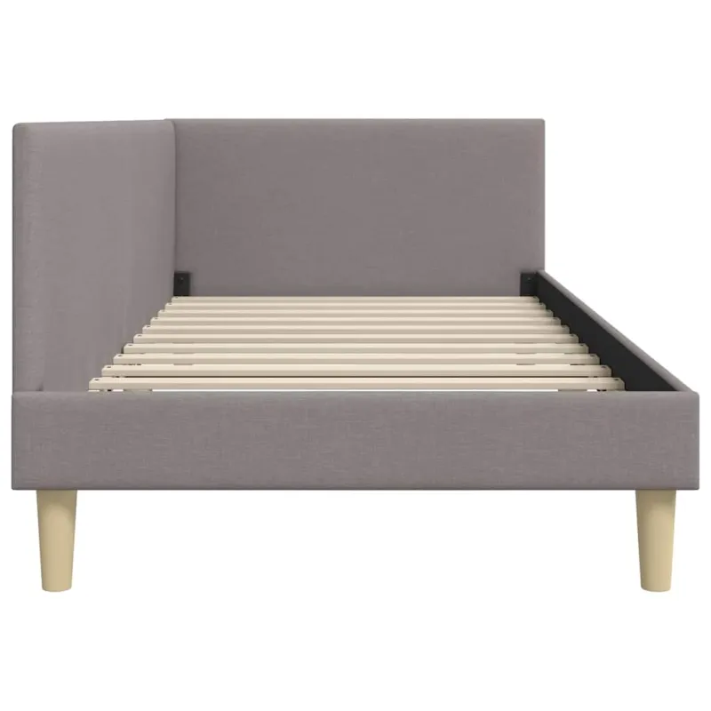 Kampinė lovos konstrukcija su galvūgalio Taupe 80 cm x 200 cm
