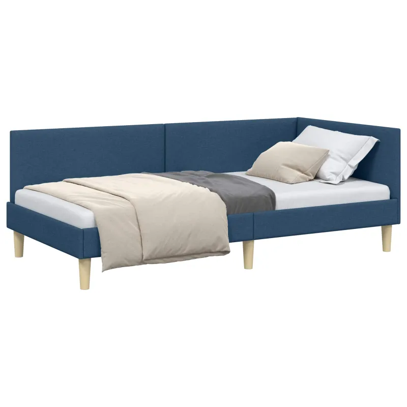 Kampinė lovos konstrukcija su galvūgalio Mėlyna 80 cm x 200 cm