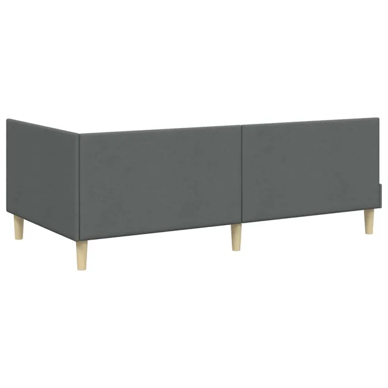 Kampinė lovos konstrukcija Tamsiai pilka 100 cm x 200 cm