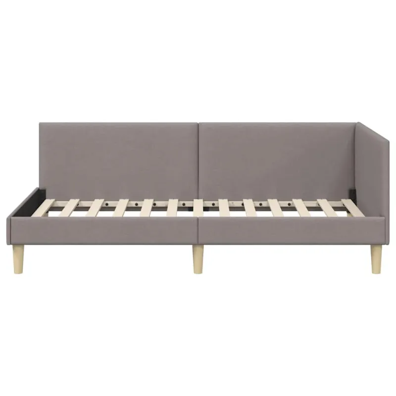 Kampinė lovos konstrukcija su galvūgalio Taupe 100 cm x 200 cm