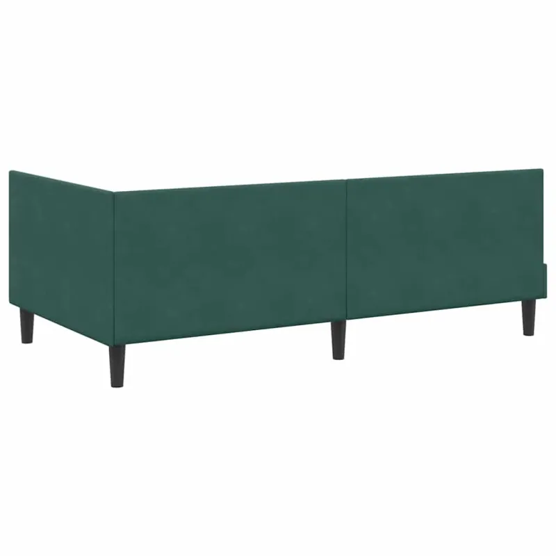 Kampinė lovos konstrukcija Tamsiai žalia 100 cm x 200 cm