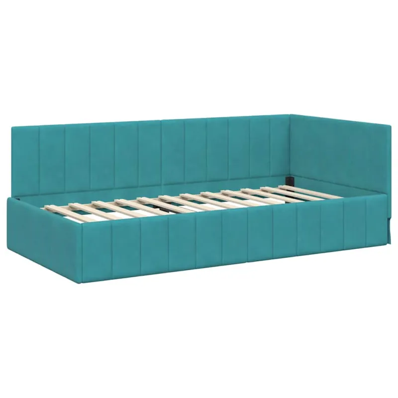 Kampinė lovos konstrukcija Turkio 100 cm x 200 cm Aksomas
