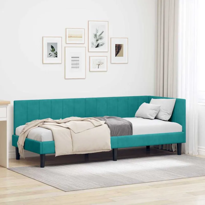 Kampinė lovos konstrukcija Turkio 80 cm x 200 cm Aksomas