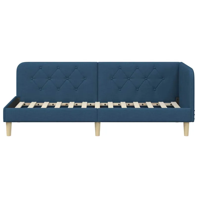 Kampinė lovos konstrukcija Mėlyna 80 x 200 cm audinys