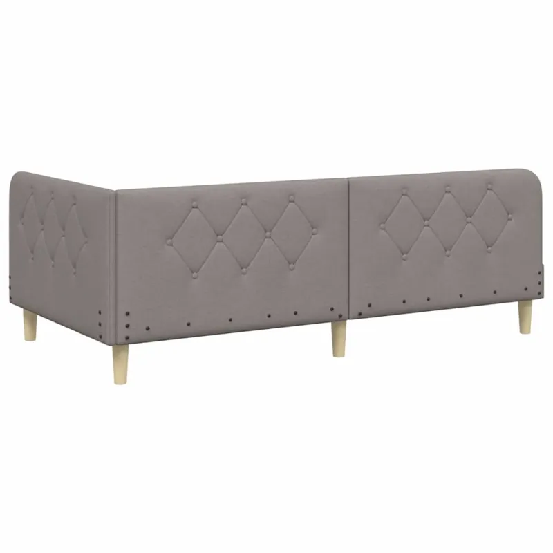 Kampinė lovos konstrukcija Taupe 100 x 200 cm audinys
