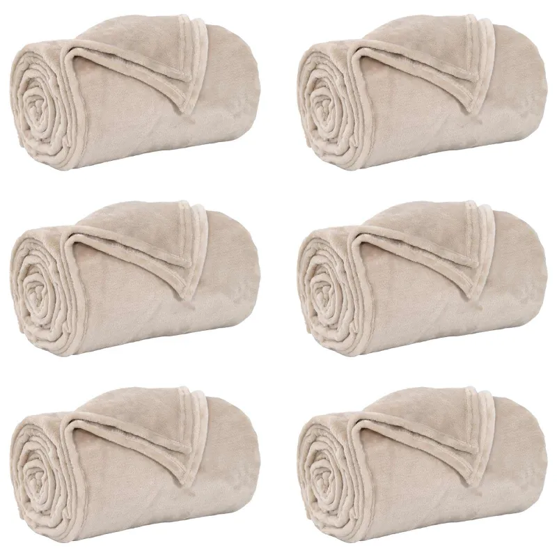 Mesti antklodės 6 pcs Smėlio 220 x 240 cm Flysas