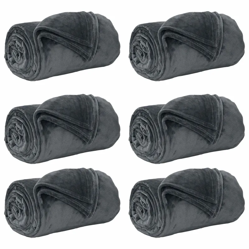 Mesti antklodės 6 pcs Tamsiai pilka 220 x 240 cm Flysas
