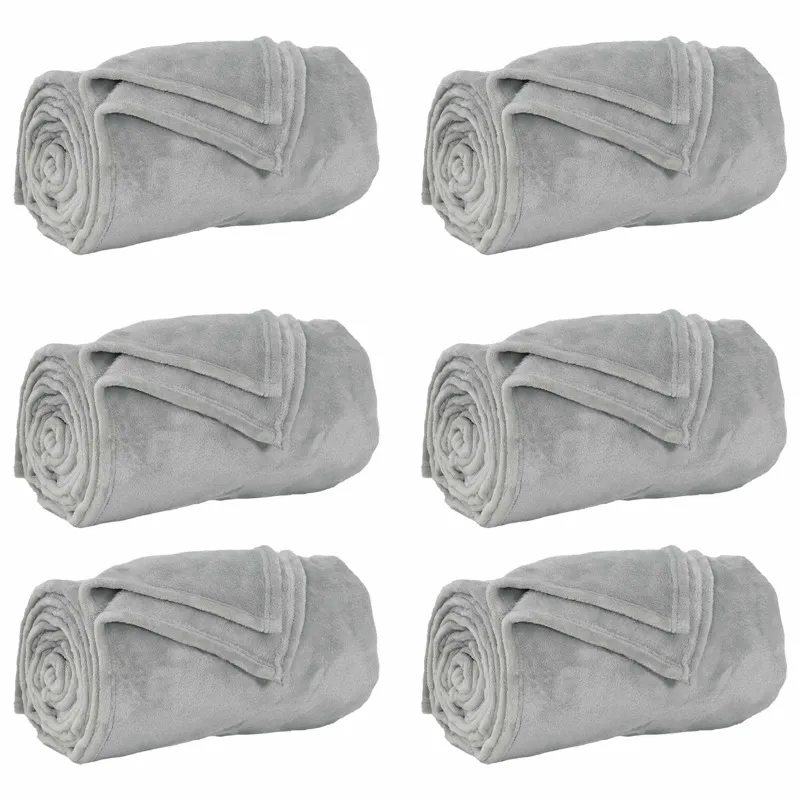 Mesti antklodės 6 pcs Pilka 130 x 150 cm Flysas
