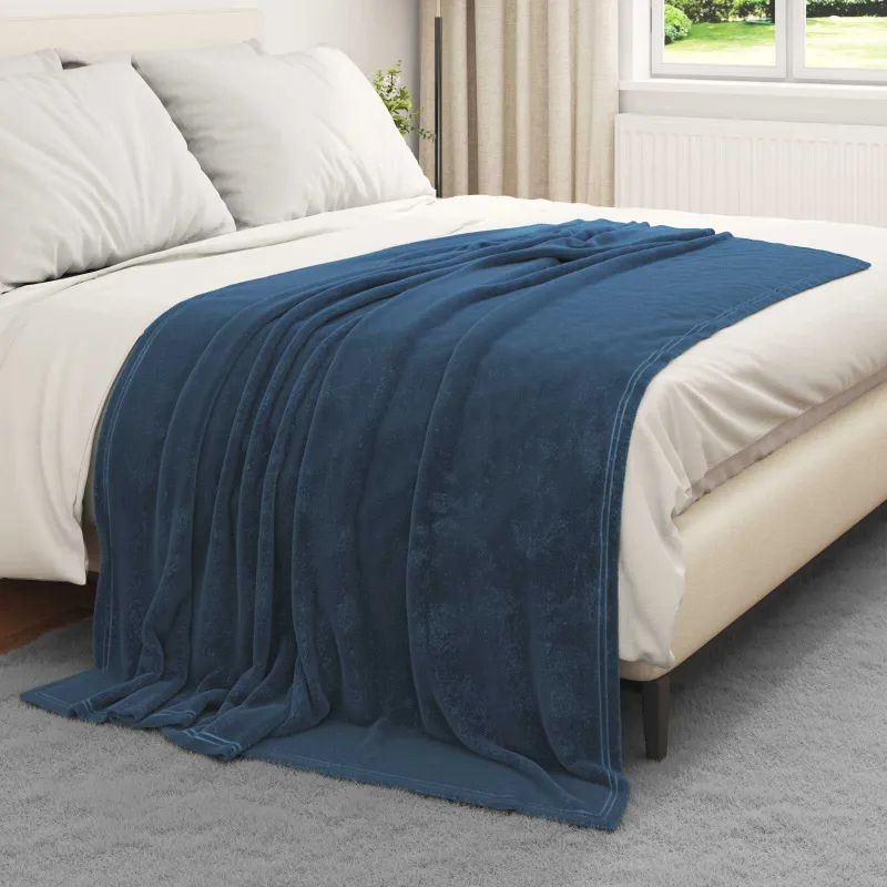 Mesti antklodės 6 pcs Jūrinė mėlyna 150 x 200 cm Flysas