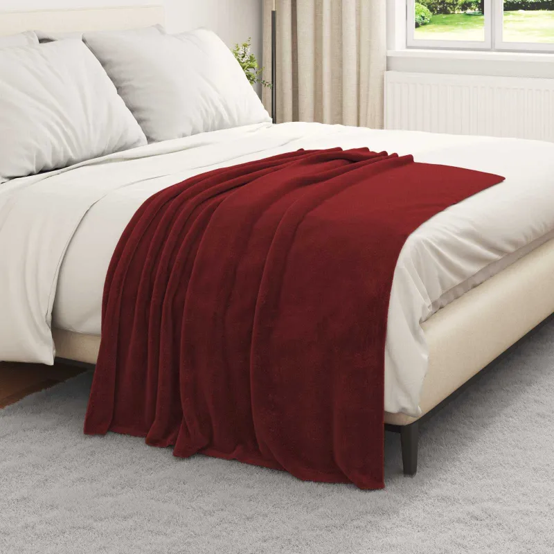 Mesti antklodės 6 pcs Bordo raudona 130 x 150 cm Flysas