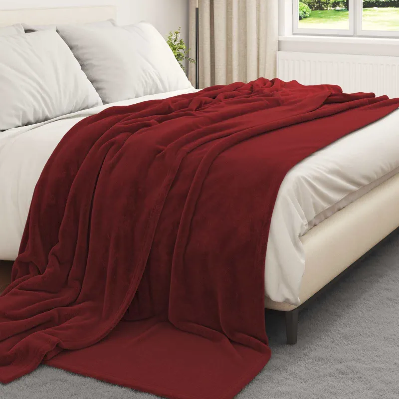 Mesti antklodės 6 pcs Bordo raudona 220 x 240 cm Flysas