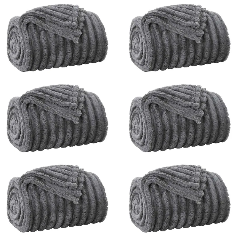 Mesti antklodės 6 pcs Tamsiai pilka 200 x 150 cm Flysas