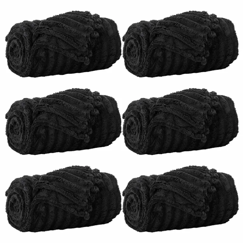 Mesti antklodės 6 pcs Juoda 200 x 150 cm Flysas
