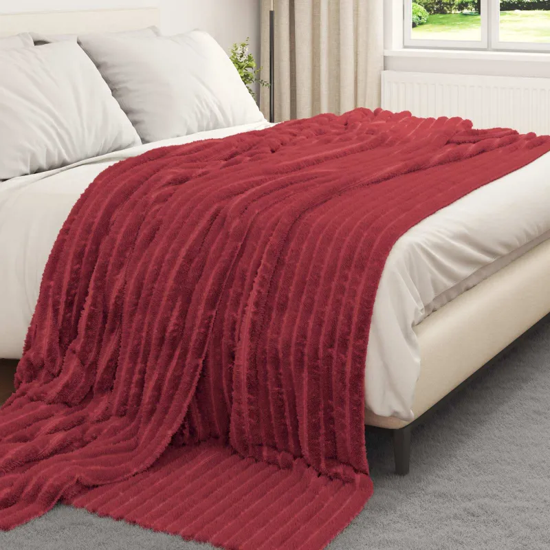 Mesti antklodės 6 pcs Bordo raudona 240 x 220 cm Flysas