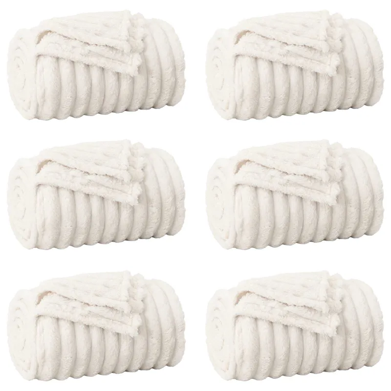 Mesti antklodės 6 pcs Kreminė 150 x 130 cm Flysas