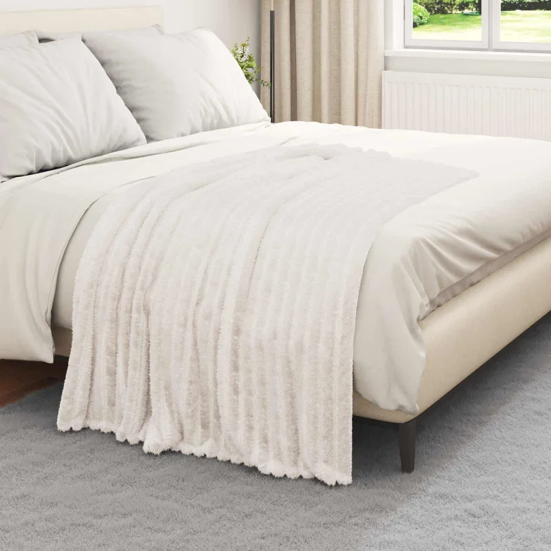Mesti antklodės 6 pcs Kreminė 150 x 130 cm Flysas