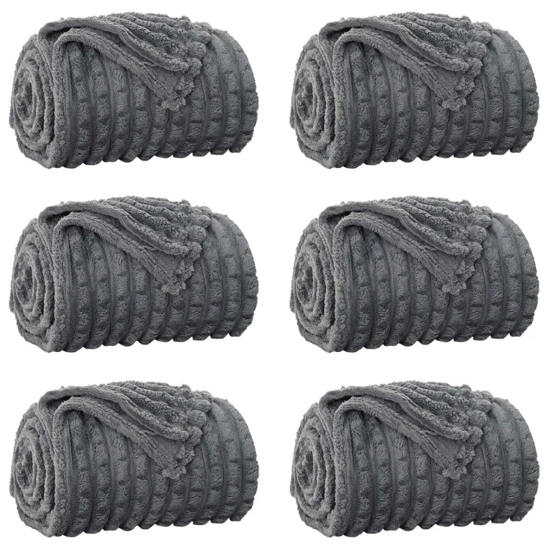 Mesti antklodės 6 pcs Tamsiai pilka 240 x 220 cm Flysas