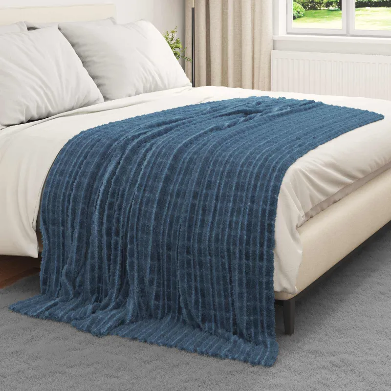Mesti antklodės 6 pcs Jūrinė mėlyna 200 x 150 cm Flysas