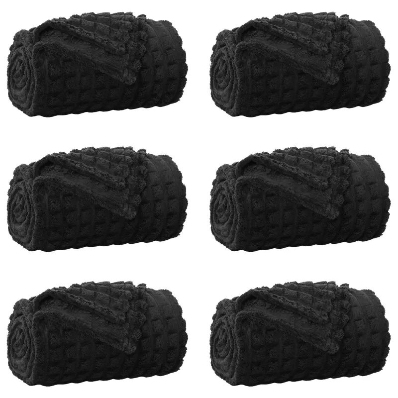 Mesti antklodės 6 pcs Juoda 200 x 150 cm Flysas