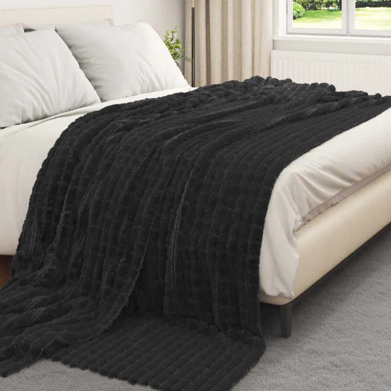 Mesti antklodės 6 pcs Juoda 240 x 220 cm Flysas