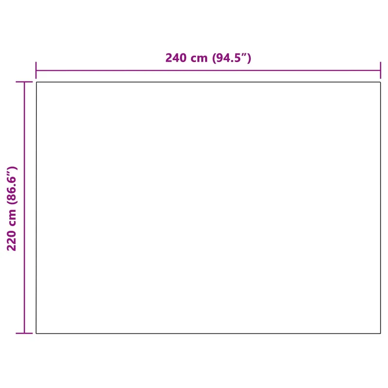Apklotas Juoda 220 x 240 cm Flysas