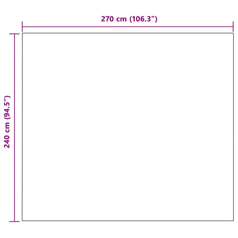 Apklotas Tamsiai pilka 270 x 240 cm Flysas