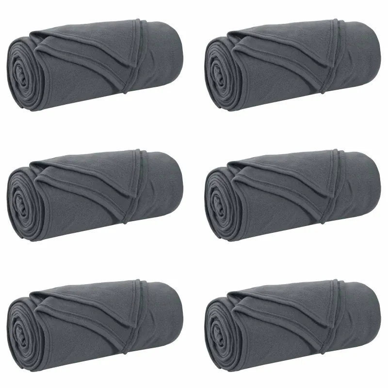 Mesti antklodės 6 pcs Tamsiai pilka 170 x 130 cm Flysas