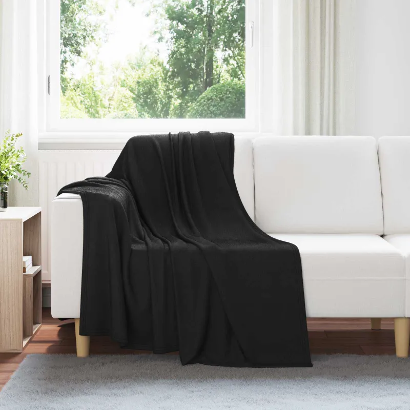 Mesti antklodės 24 pcs Juoda 170 x 130 cm Flysas
