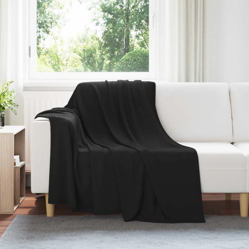 Mesti antklodės 24 pcs Juoda 200 x 150 cm Flysas