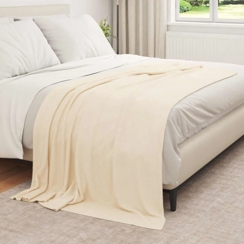 Mesti antklodės 6 pcs Kreminė 210 x 140 cm Flysas