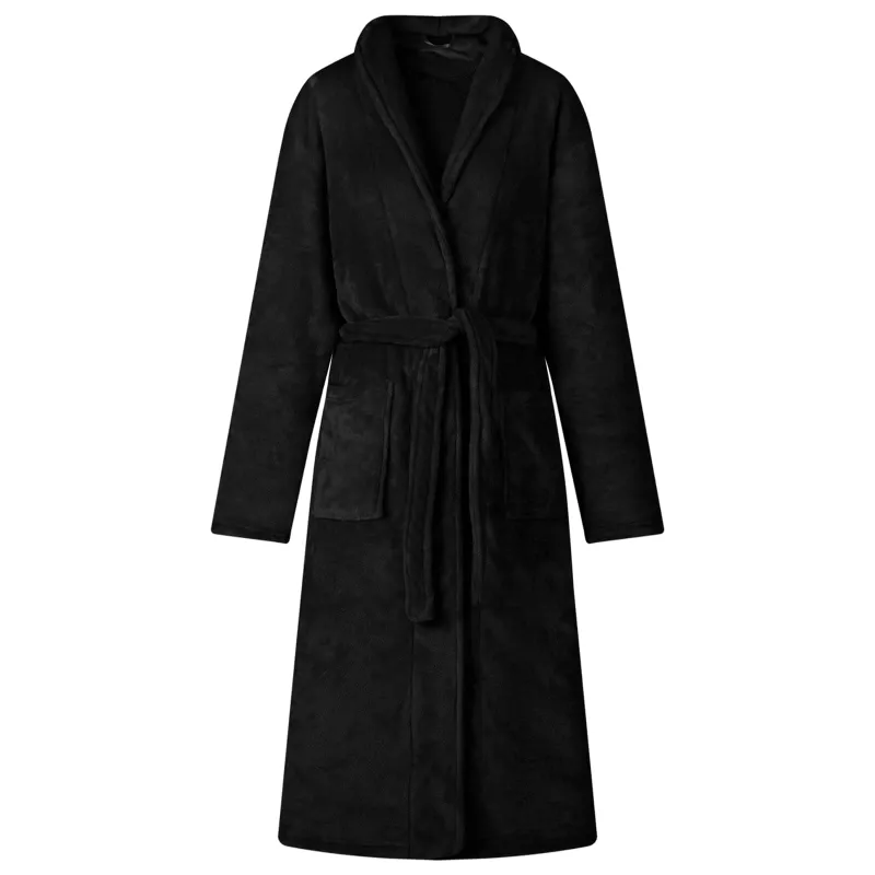 Chalatas be gobtuvo Juoda xl Flanelė