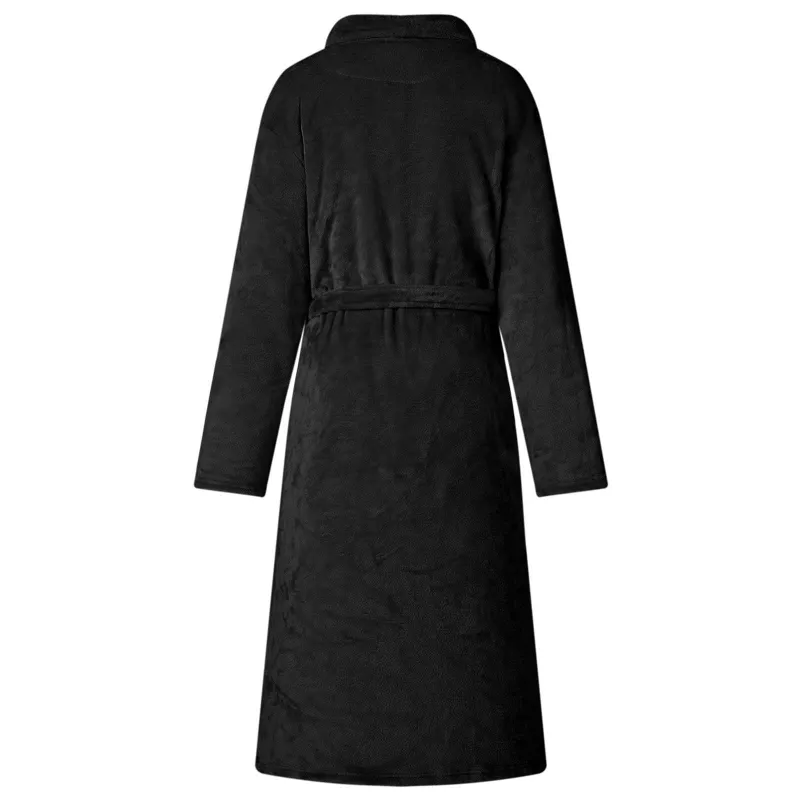 Chalatas be gobtuvo Juoda xl Flanelė