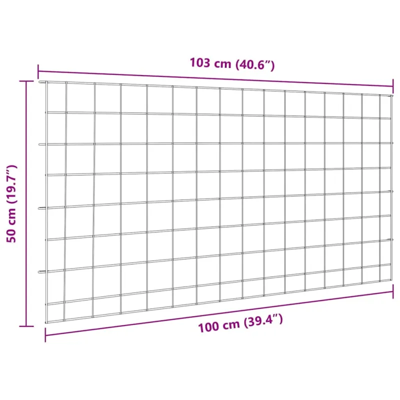 Tvenkinio tvoros rinkinys 5 pcs Žalia 100 x 50 cm Plienas