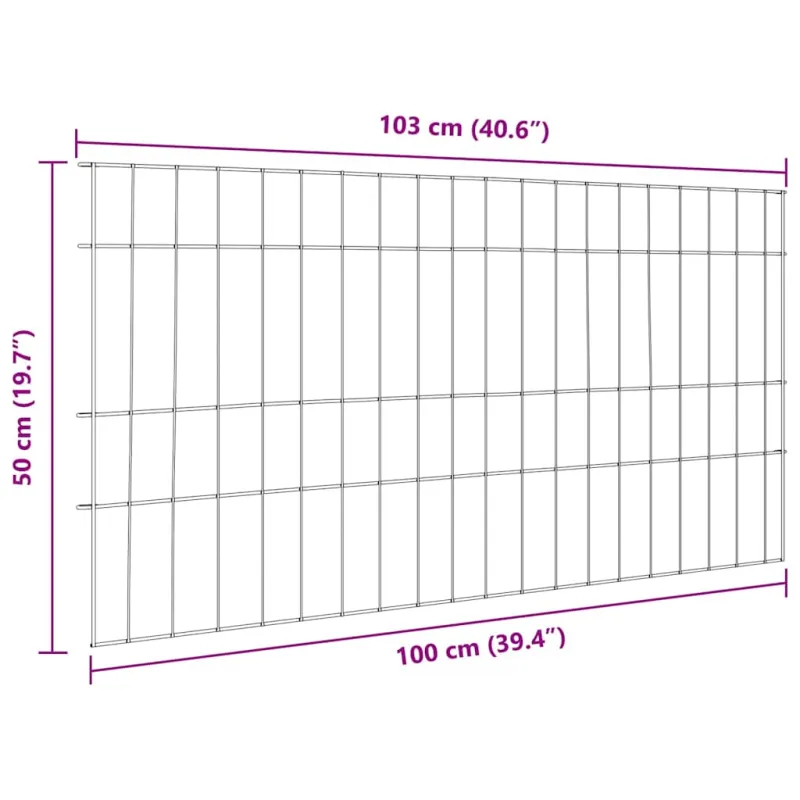 Tvenkinio tvoros rinkinys 5 pcs Žalia 100 x 50 cm Plienas