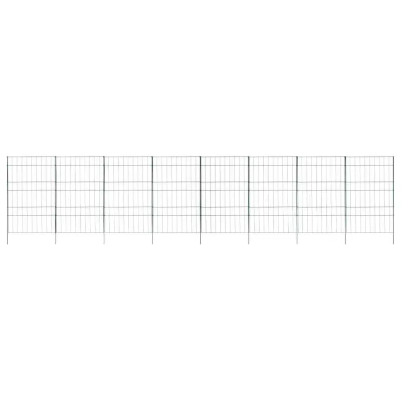 Tvenkinio tvoros rinkinys 8 pcs Žalia 50 x 80 cm Plienas