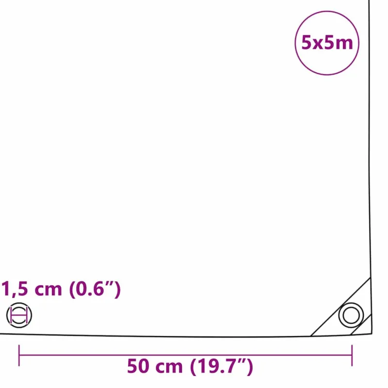 Tentinis audinys 650g / m² Ruda 5 x 5 m Drobė su PVC danga