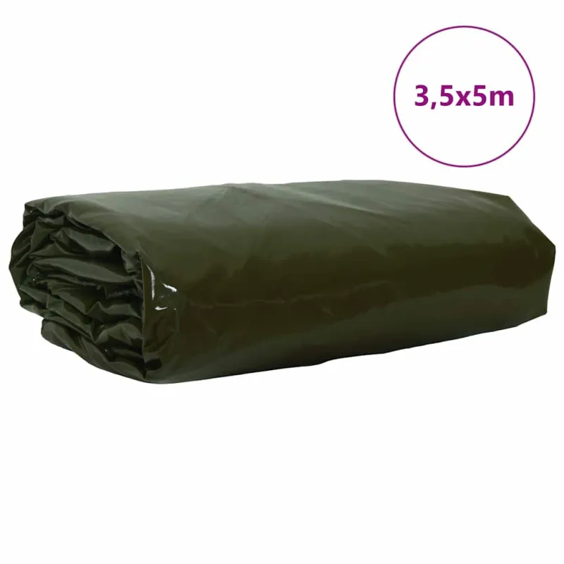Tentinis audinys 650g / m² Alyvuogių žalia 3,5 x 5 m
