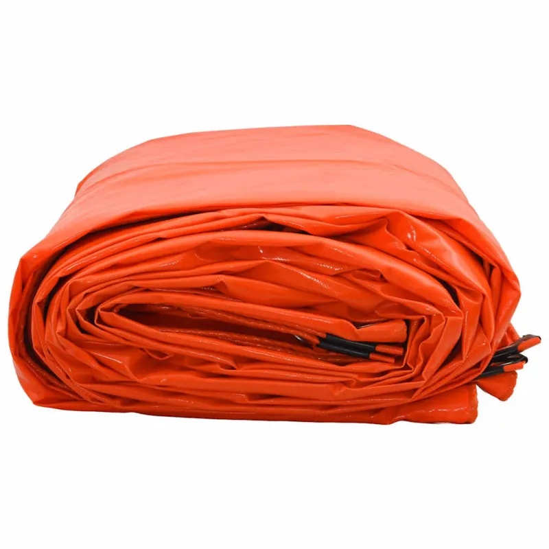 Tentinis audinys 650g / m² Oranžinė 3 x 4 m Drobė su PVC danga