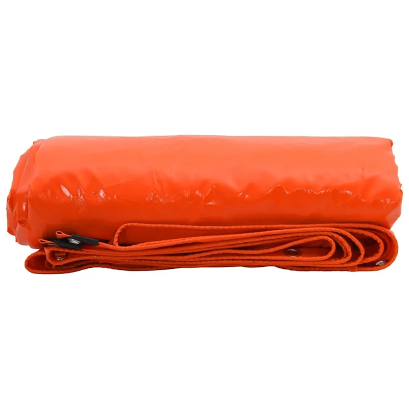 Tentinis audinys 650g / m² Oranžinė 4 x 4 m Drobė su PVC danga